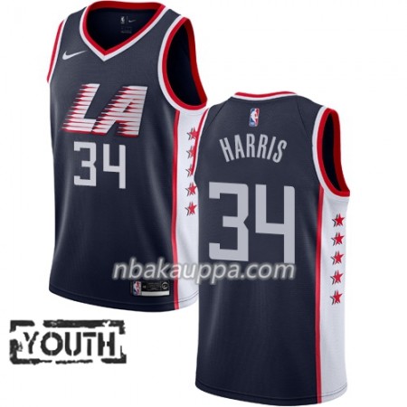 Los Angeles Clippers Tobias Harris 34 2018-19 Nike City Edition Navy Pelipaidat Swingman - Lasten